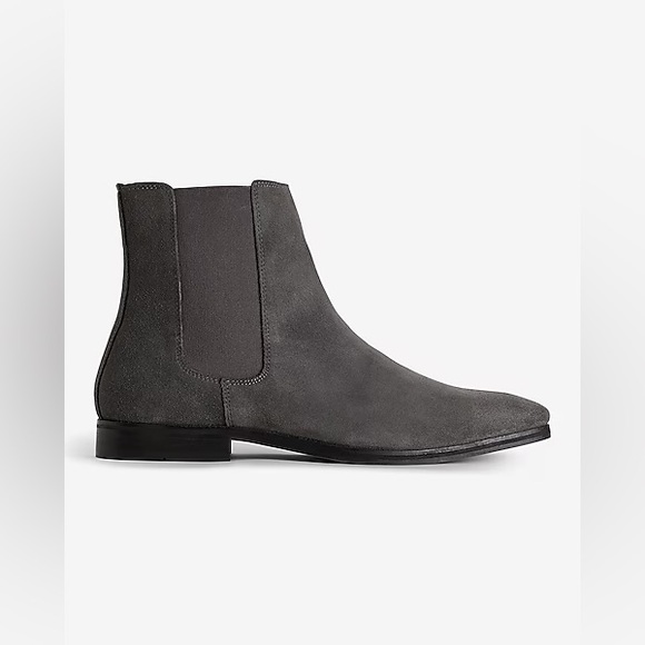 EXPRESS Gray Genuine Suede Chelsea Boots main image 8